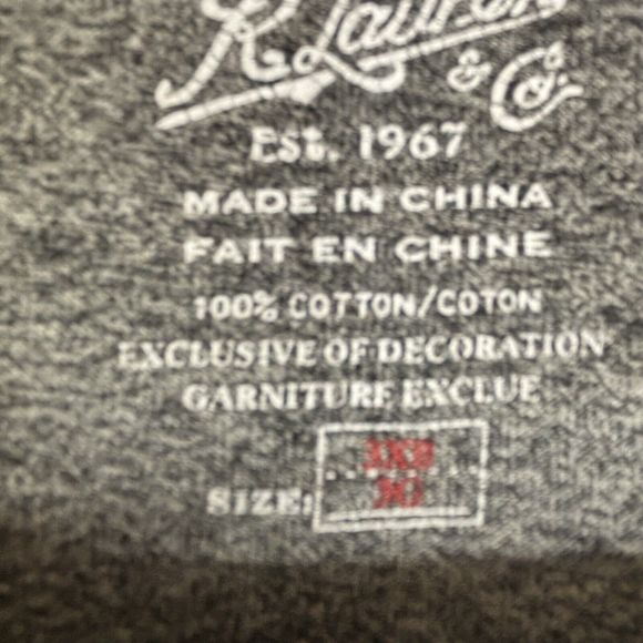 Polo Ralph Lauren Mens Shirt 1XB Gray‎ Long Sleeve Tee Round Neck Cotton Pony - Picture 10 of 11